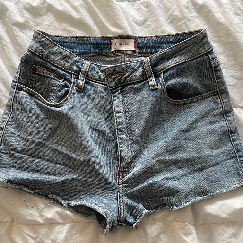 Sunday Best Light Blue Jean Shorts